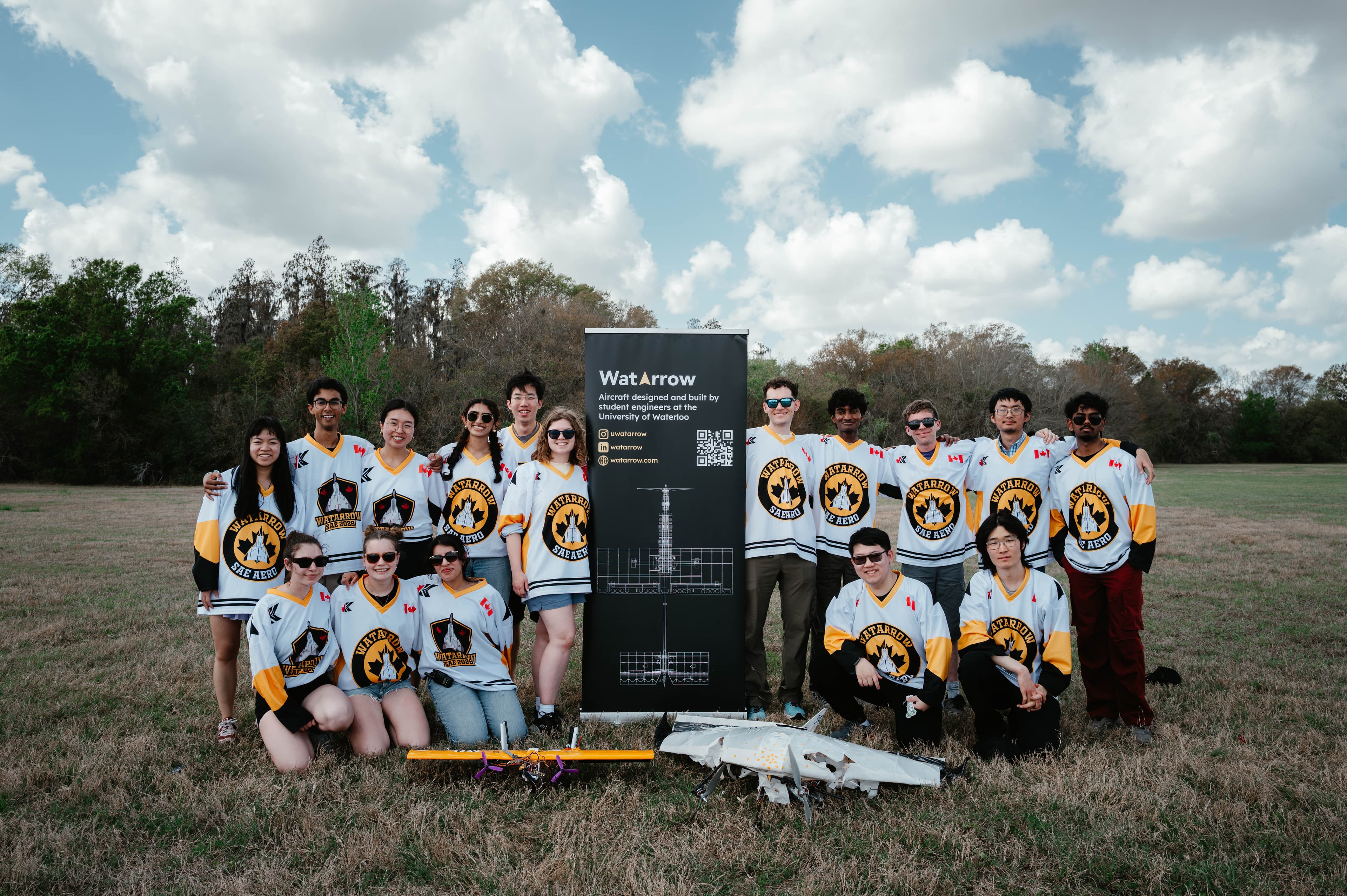 WatArrow SAE Aero Design East 2026 team photo