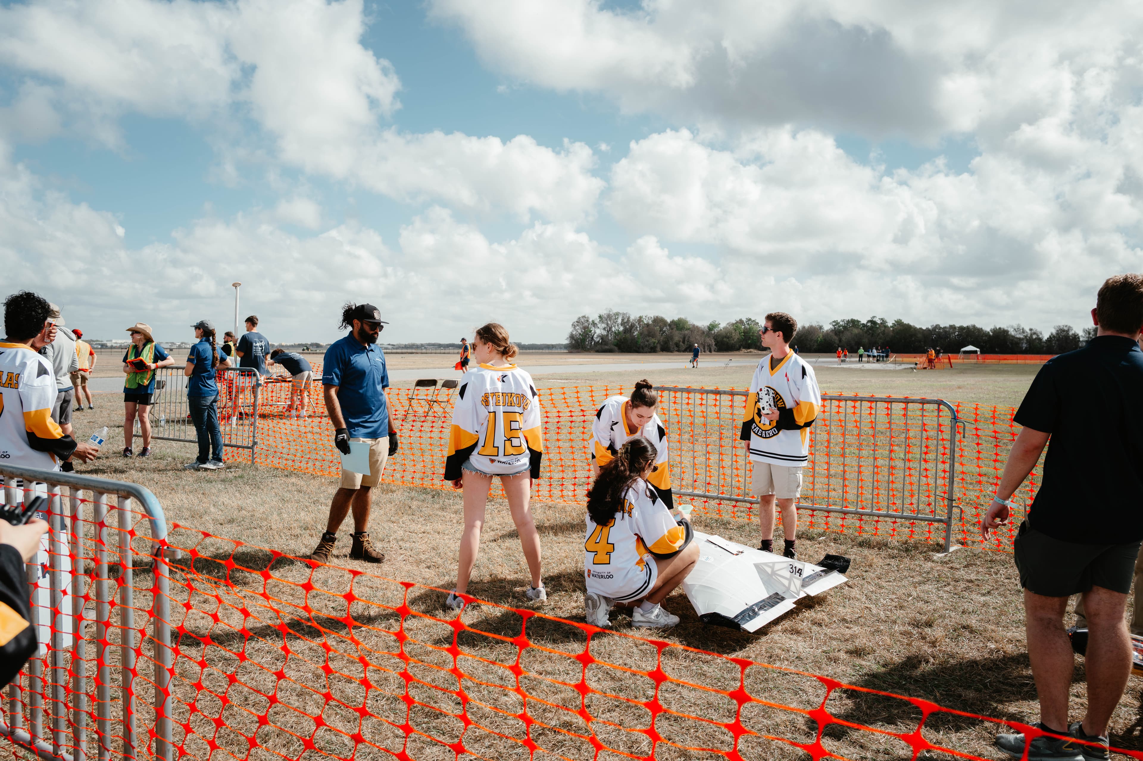 WatArrow members prepare to fly at competition